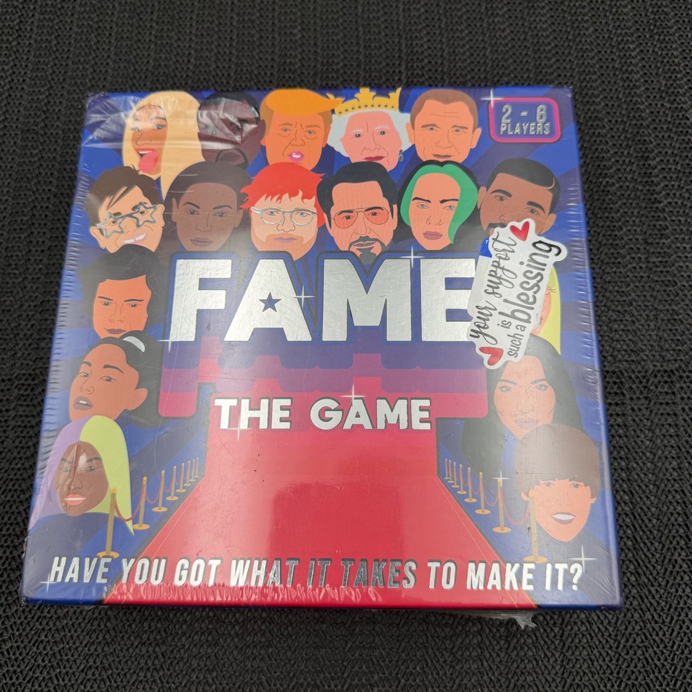 Gift Republic Fame The Game Celebrity Pop Culture Card Dice Game 2-6 Players NEW